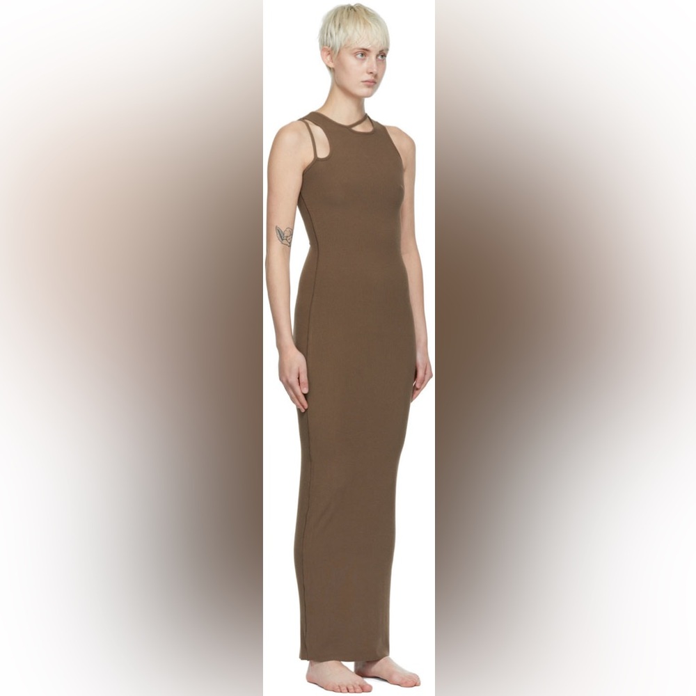 SKIMS Brown Soft Lounge Cutout Cut Out Dress